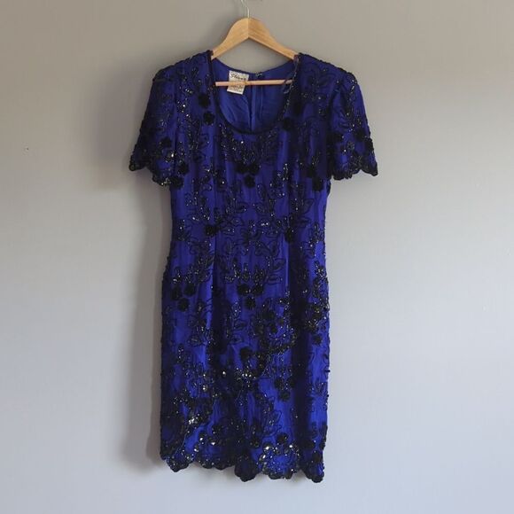 Stenay Silk Beaded Cocktail Dress - Picture 1 of 8